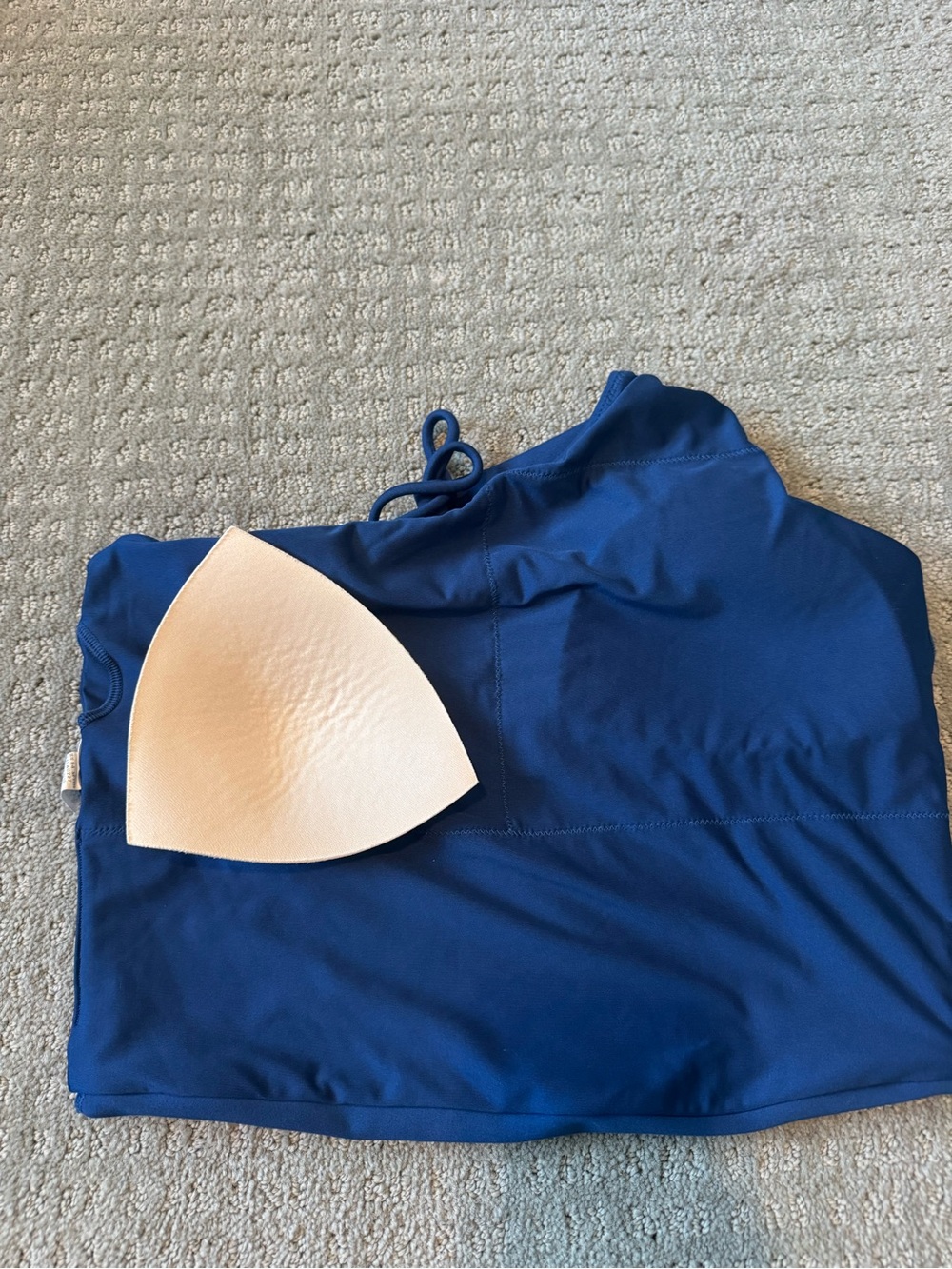 One-Shoulder Blue Sports Bra Top - Picture 5 of 5